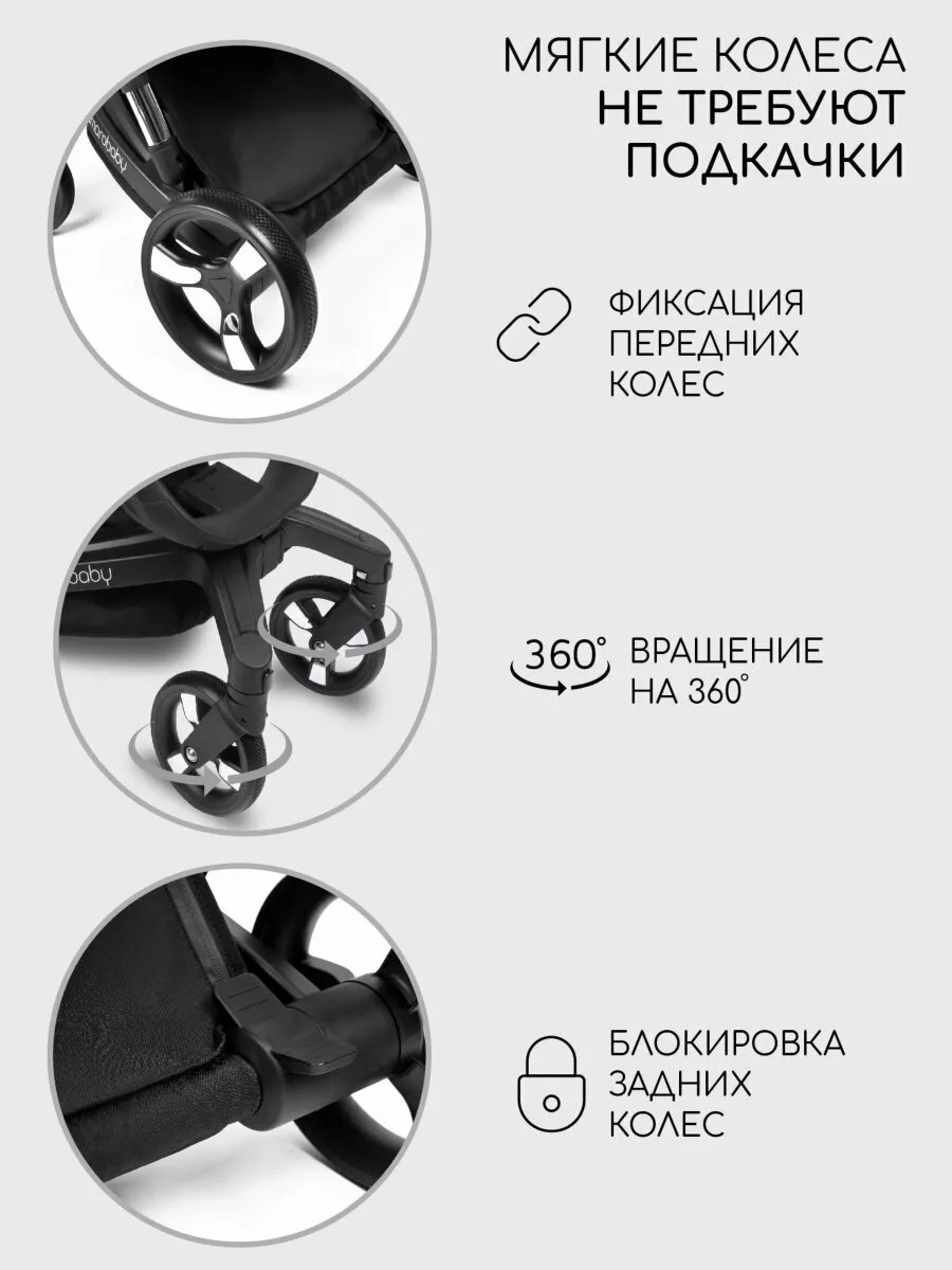 Коляска детская из экокожи 2 в 1 TUTUM белая