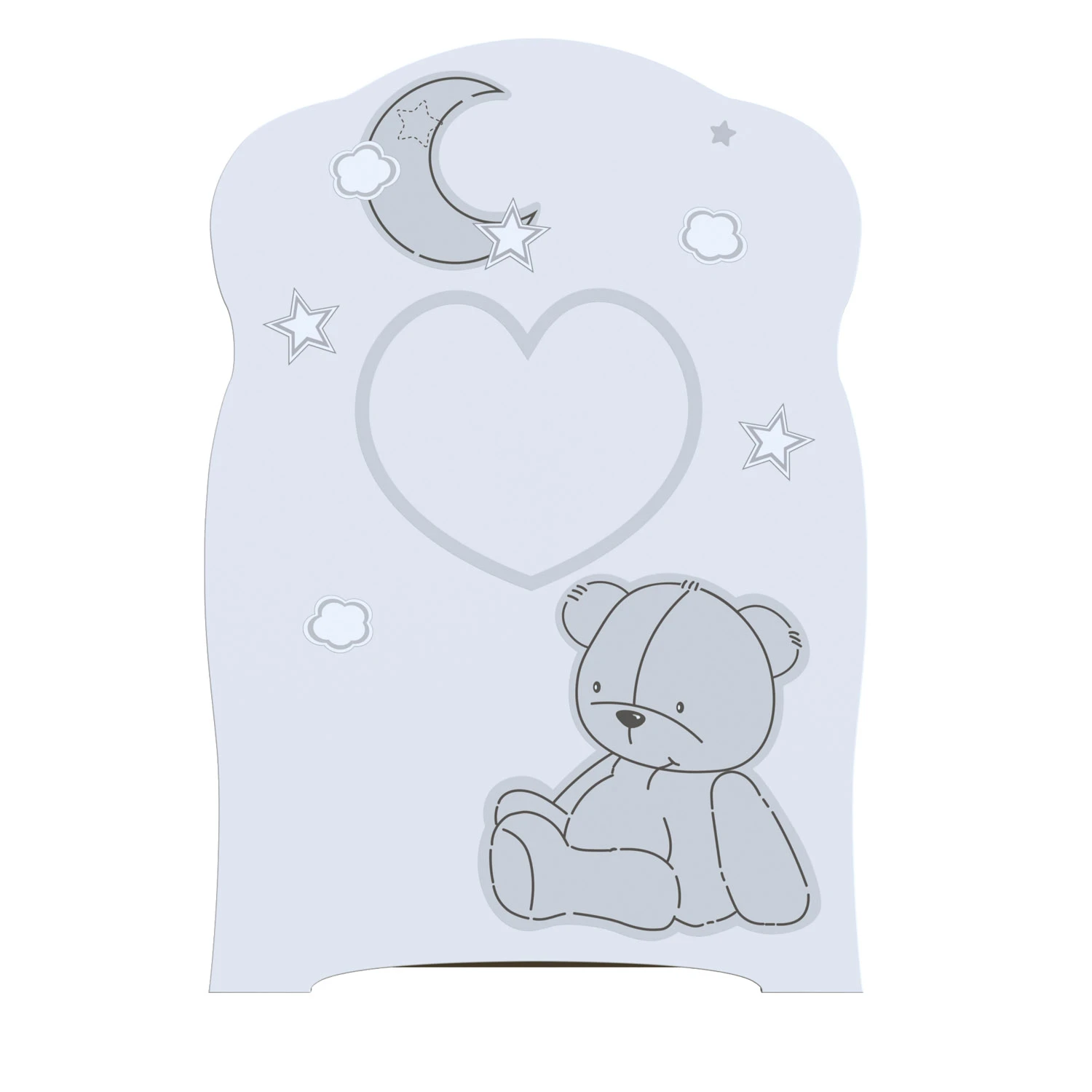 Кровать ВДК BEAR AND MOON (маятник, ящик) ЛДСП белая