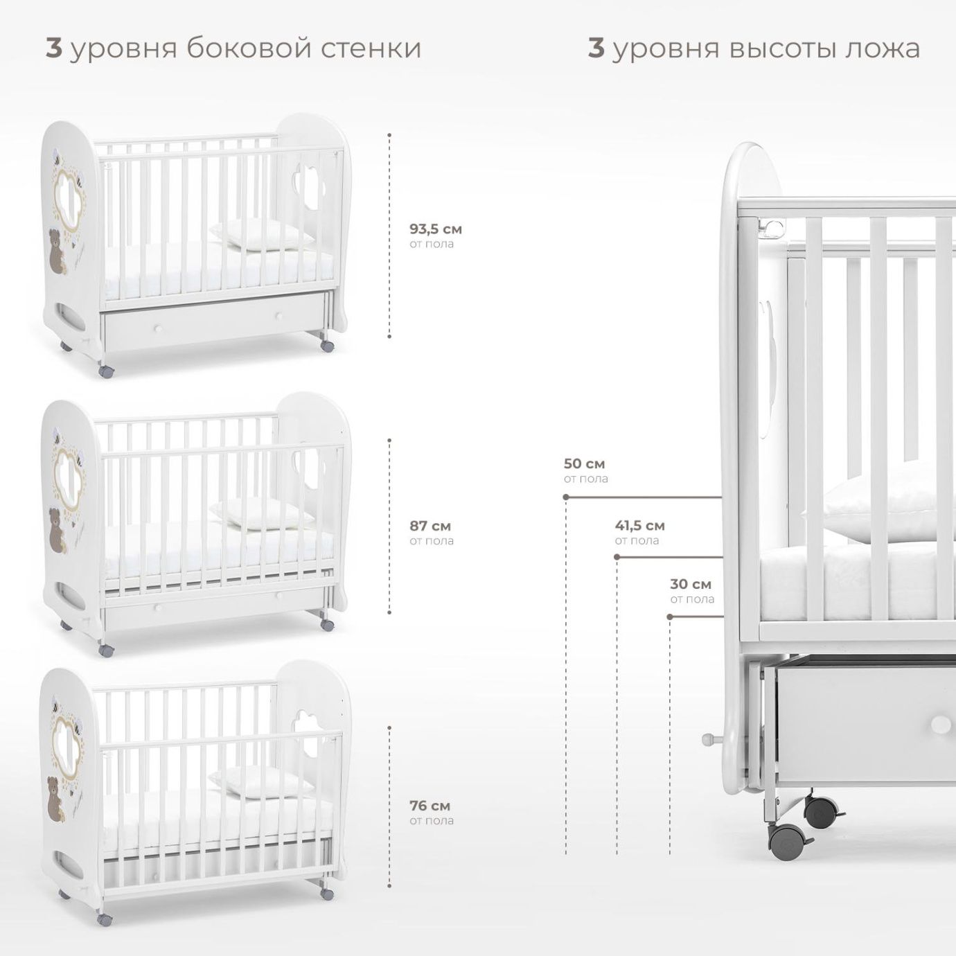 Детская коляска NUOVITA STANZIONE CUTE BEAR SWING 120X60