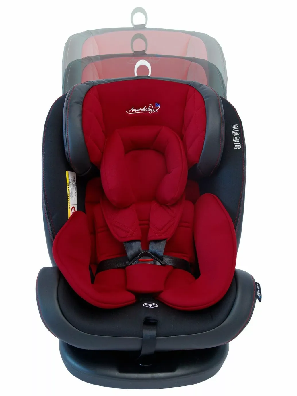 Автокресло детское, Isofix класс D, группа 0+/1/2/3 Бордо