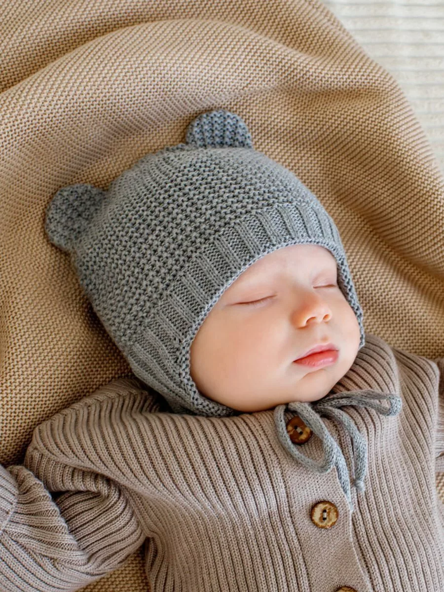 Шапка детская вязаная Pure Love Teddy, демисезонная, серый