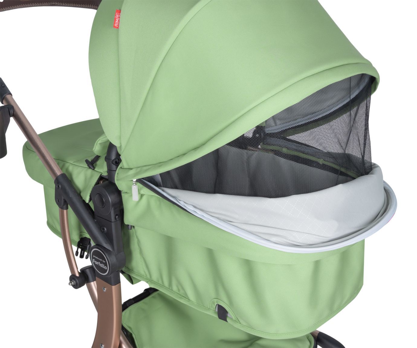 Коляска трансформер Aimile Original New Gold Базилик