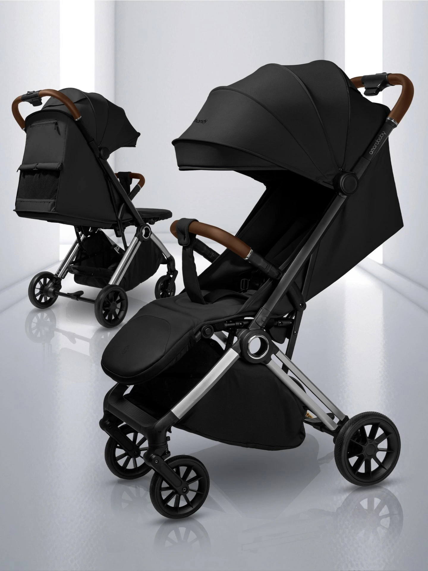 Прогулочная коляска Handy, черный/серебряный