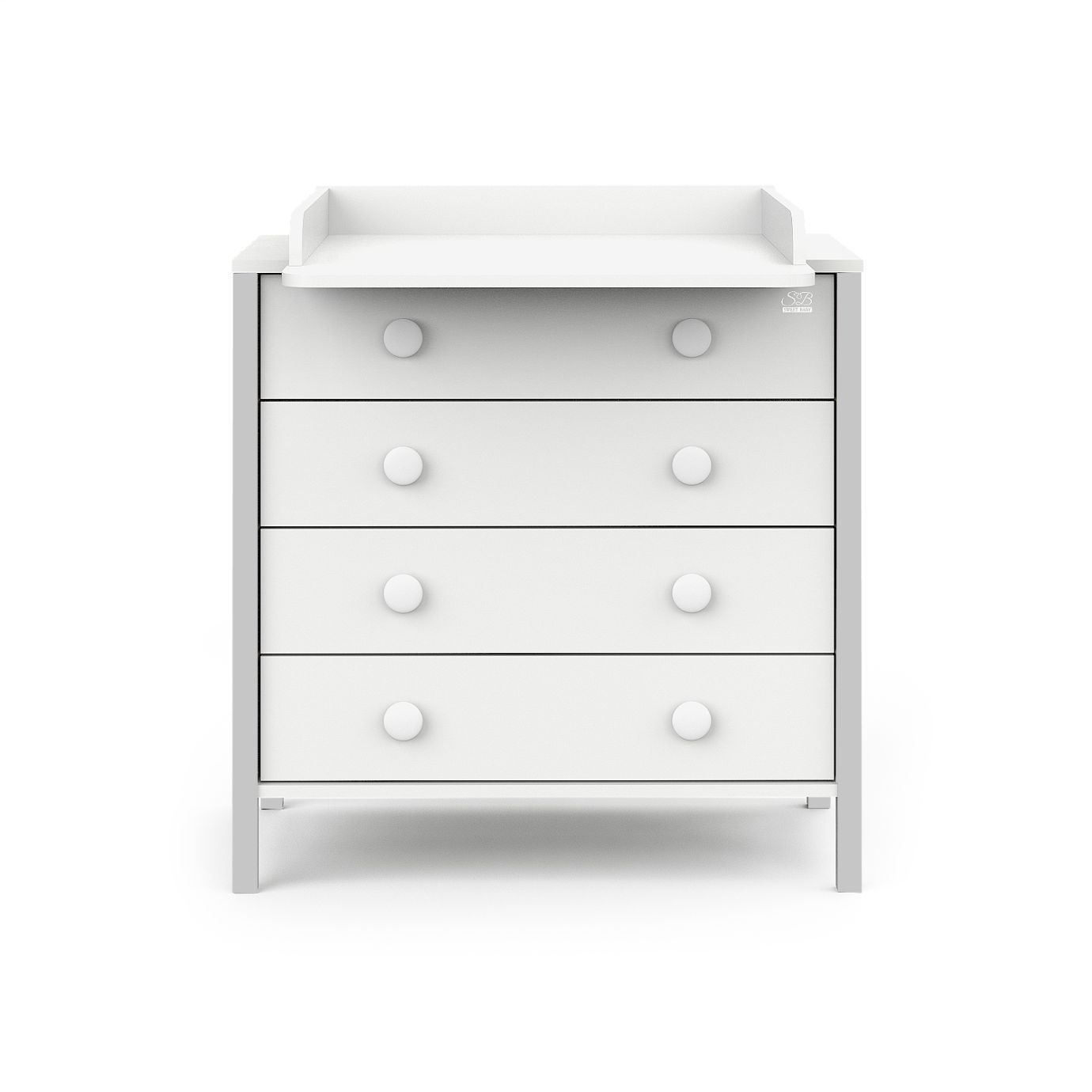 Пеленальный комод Giovanni Белый/Серый камень