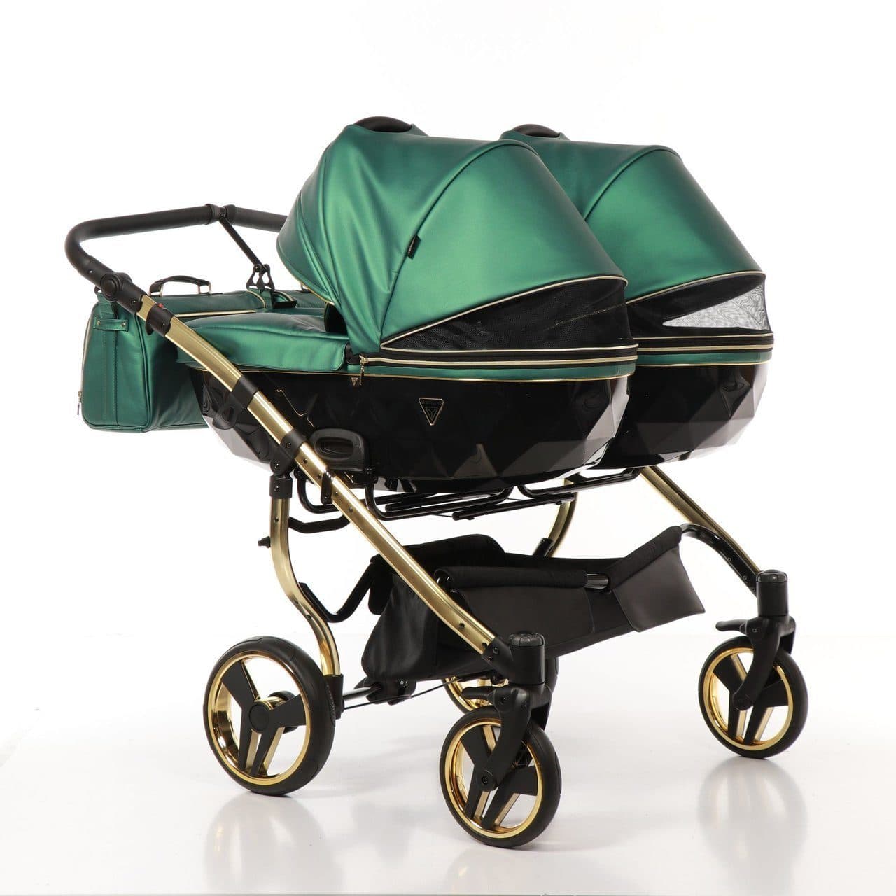 Коляска детская для двойни 2 в 1 JUNAMA Fluo Line DUO