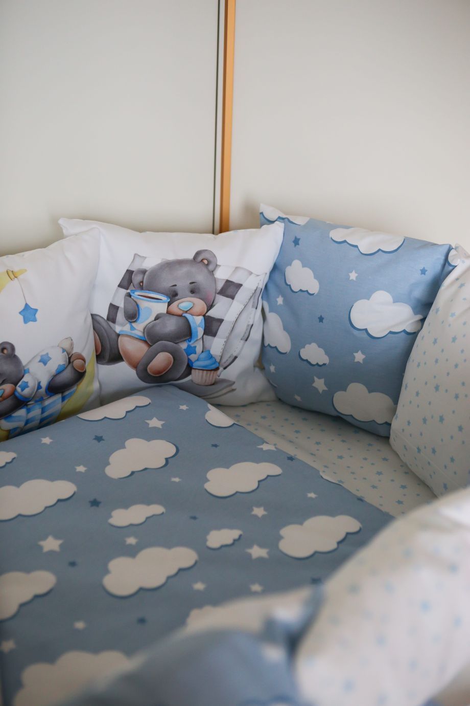 Комплект 17 предметов "малыш на луне голубой"