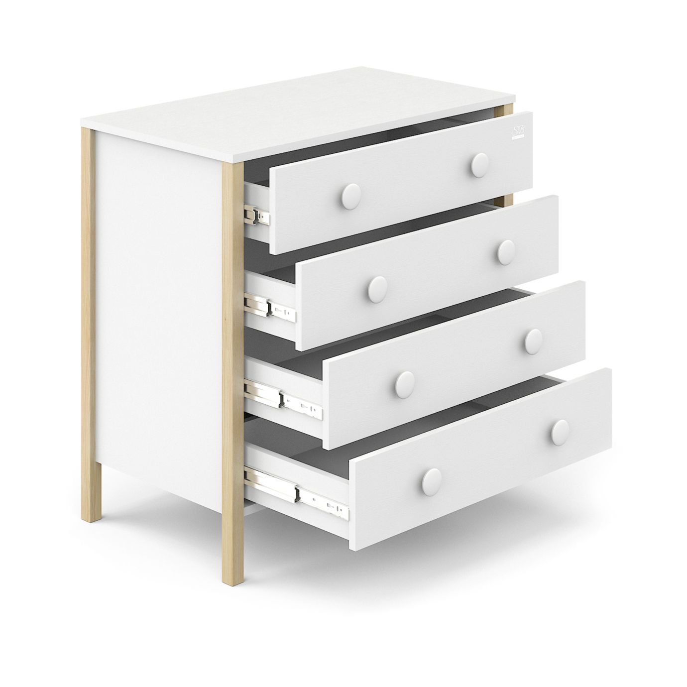 Пеленальный комод Giovanni Белый/Натуральный