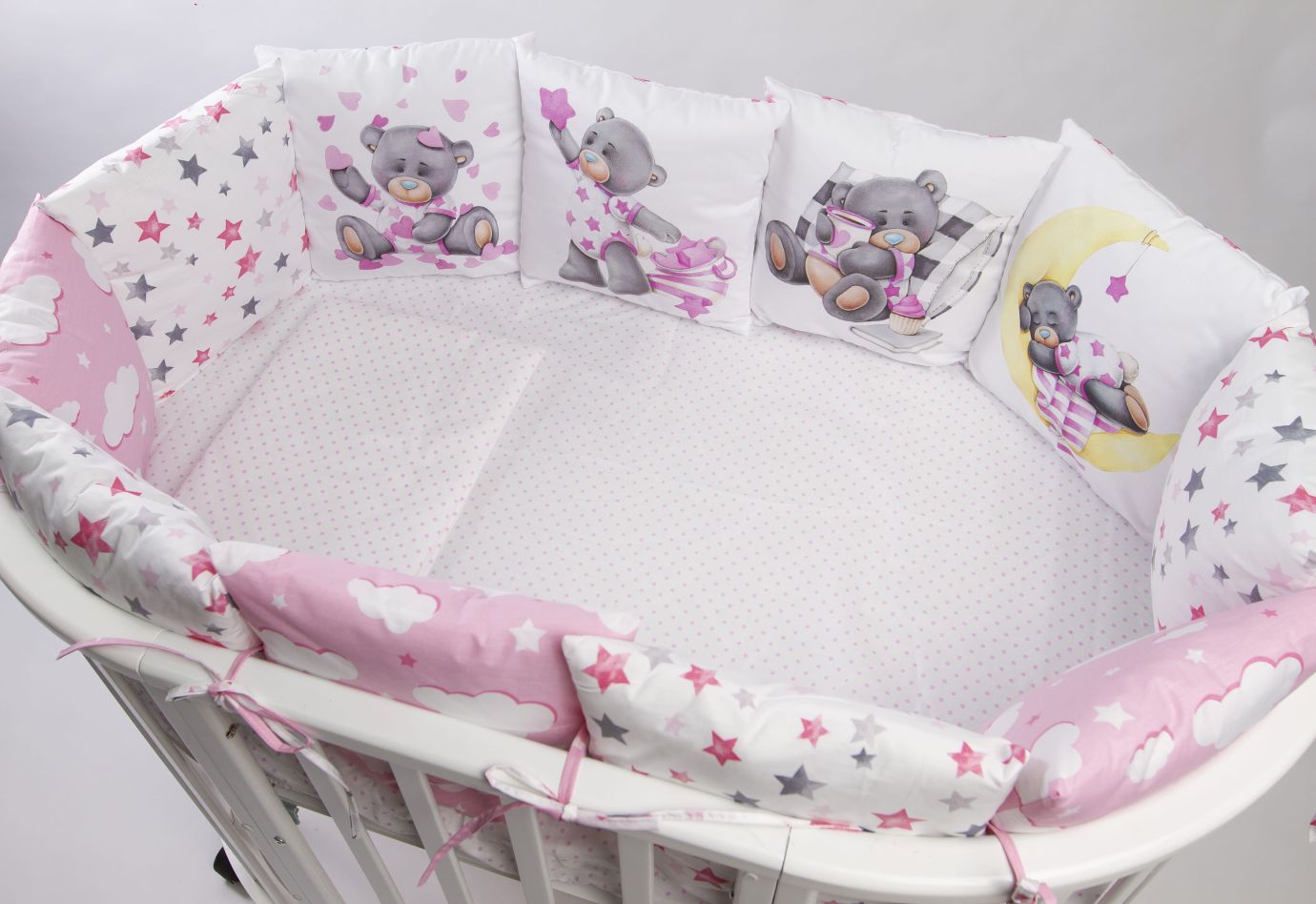 Комплект 17 предметов "малыш на луне розовый"