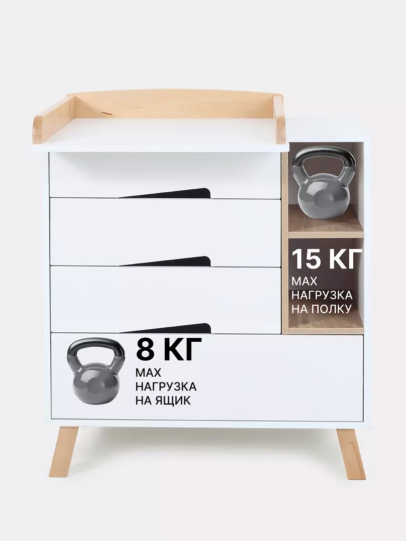 Комод Rant Lago Pro 800/4 CLOUD WHITE