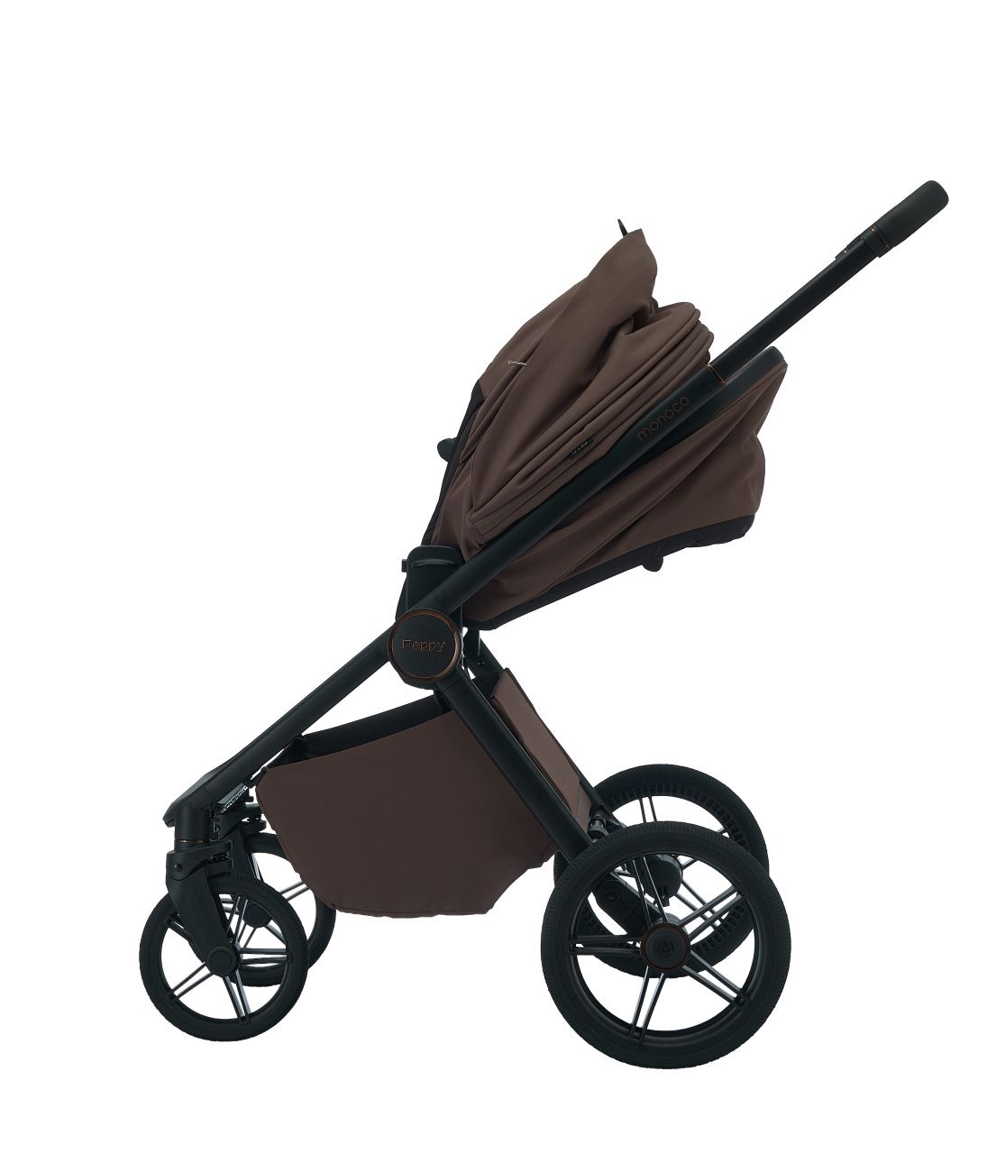 Коляска 2в1 Peppy Monaco Plus Brownie (рама черная)
