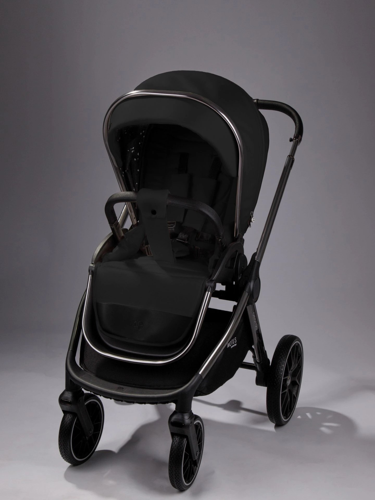 Коляска детская из экокожи 2в1 Motus Premium Ecco, черный