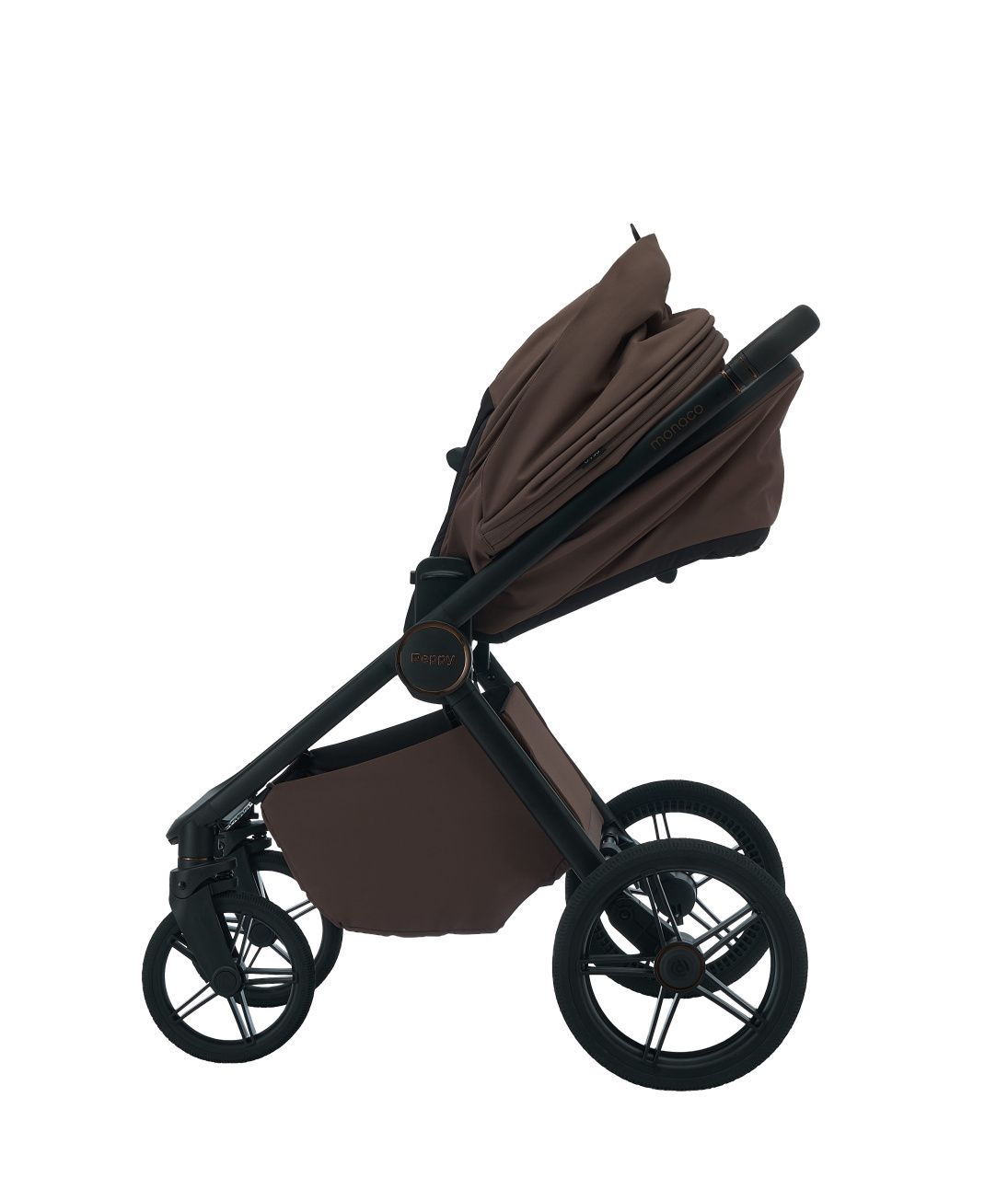Коляска 2в1 Peppy Monaco Plus Brownie (рама черная)