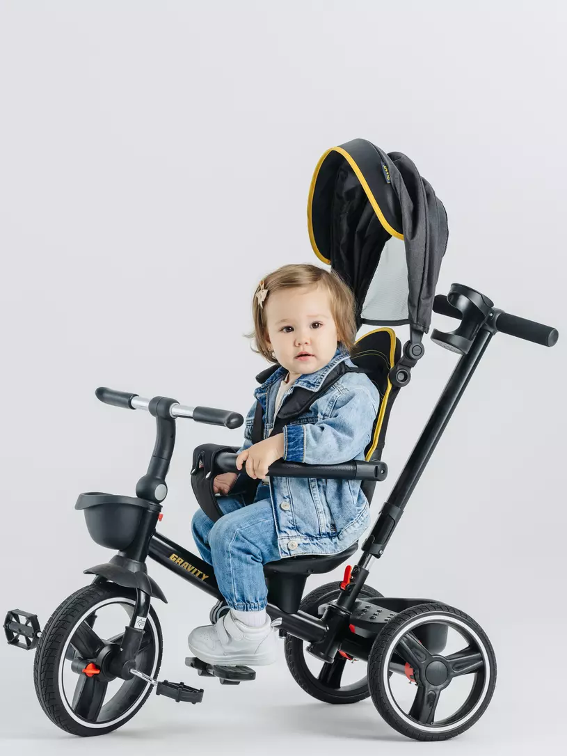 Детский трехколесный велосипед Rant Gravity graphite