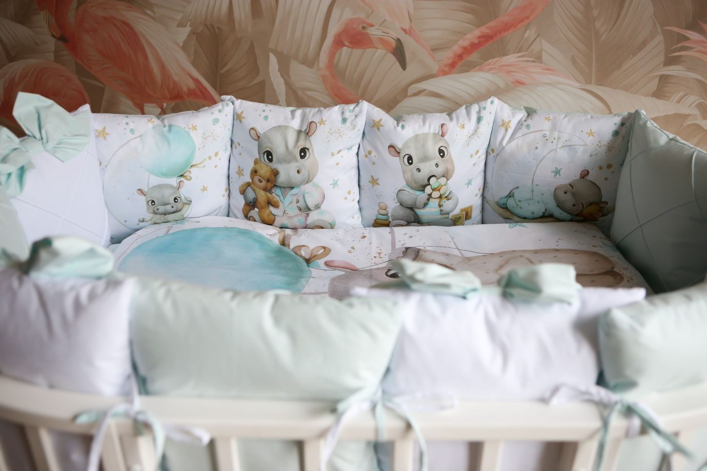 Комплект 17 предметов премиум "бегемотики"