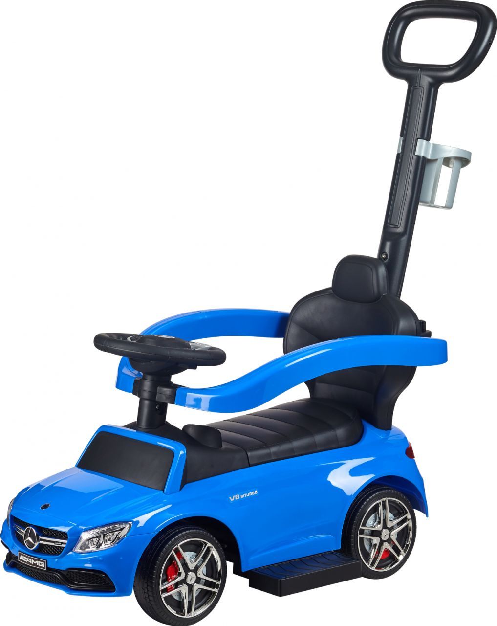 Каталка Mercedes-Benz AMG C63 с ручкой Blue