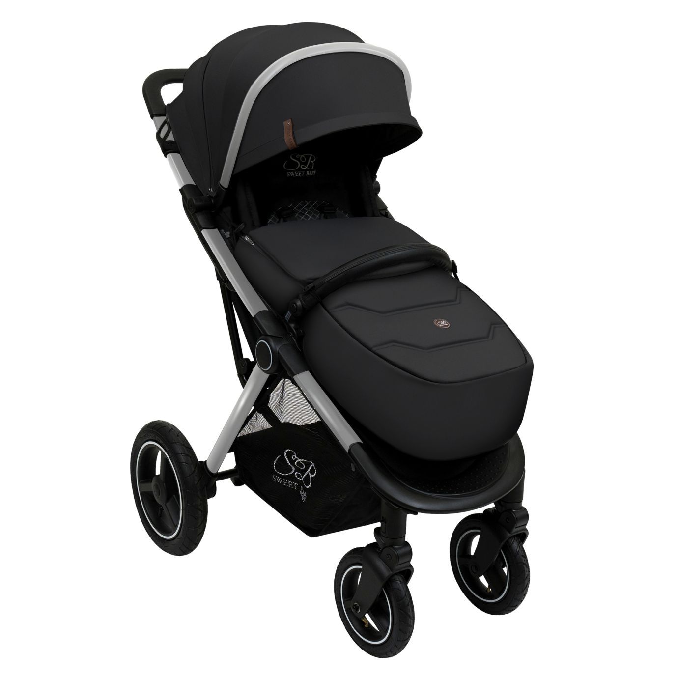 Прогулочная коляска Suburban Compatto Silver Black (Air)