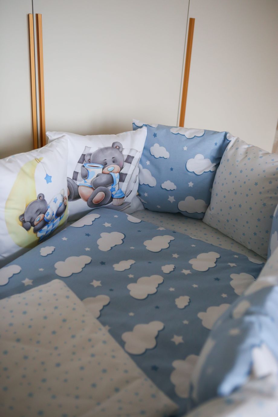 Комплект 17 предметов "малыш на луне голубой"