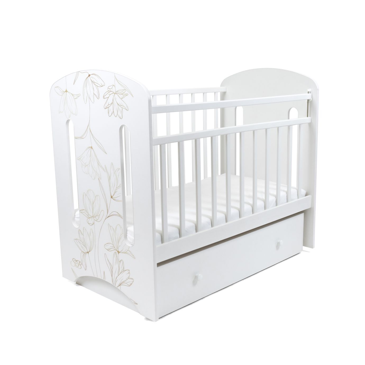 Кровать детская Sofia маятник с ящиком Белый