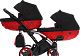 Коляска для двойни JUNAMA Diamond Special red DUO Slim