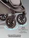 Коляска детская из экокожи 2в1 Motus Premium Ecco Exclusive, мокко