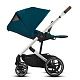 Cybex Balios S Lux SLV Коляска прогулочная Deep Black с дождевиком