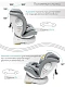 Автокресло детское CHAMPION, Isofix класс D, группа 0+/1/2/3 серый