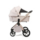 Коляска 2в1 Peppy Monaco Plus Beige (рама беж, шлифованный алюминий)