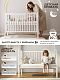Кровать трансформер 4 в1 Luna с матрасом белая