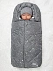 Конверт стеганый детский зимний Amarobaby HEAT, серый 85 размер