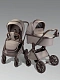 Коляска детская из экокожи 2в1 Motus Premium Ecco Exclusive, мокко