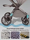 Коляска детская из экокожи 2в1 Motus Premium Ecco Exclusive, мокко