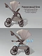 Коляска детская из экокожи 2в1 Motus Premium Ecco Exclusive, мокко