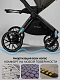 Коляска детская из экокожи 2в1 Motus Premium Ecco, серый