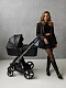 Коляска детская из экокожи 2 в 1 TUTUM черная